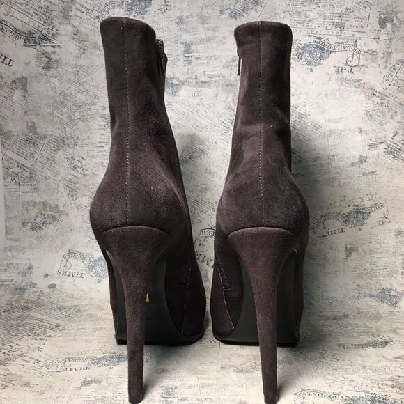 Pour la Victoire Brown Suede Platform Ankle Boots - Picture 3 of 14